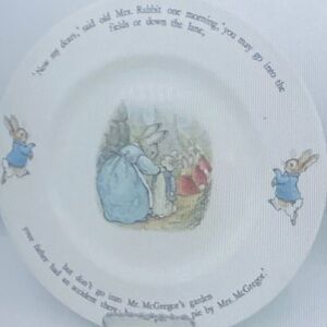 Wedgwood Peter Rabbit Plate Etruria Barlaston Beatrix Potter England 9.75"